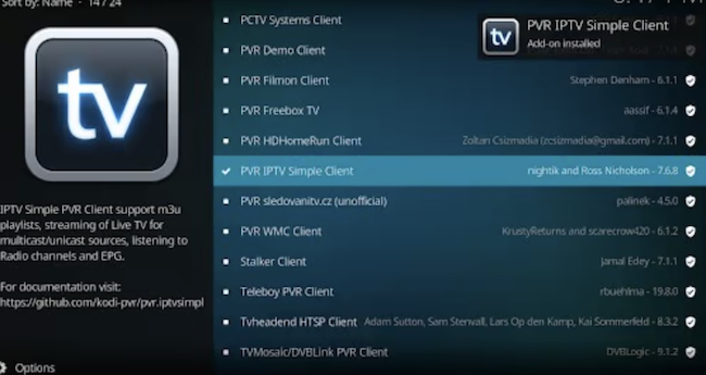 IPTV sur Kodi