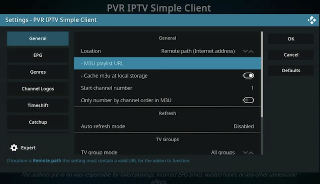 IPTV sur Kodi