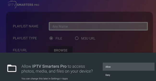 IPTV sur IPTV Smarters Pro