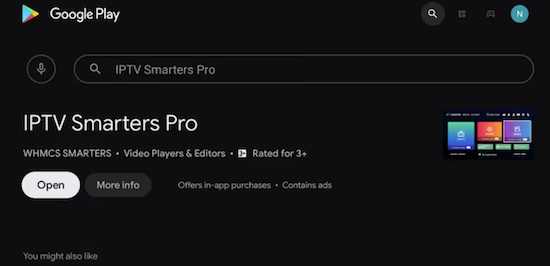 IPTV sur IPTV Smarters Pro