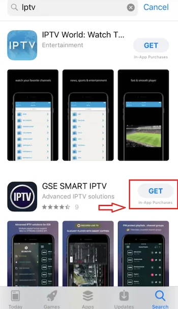 IPTV sur iPhone