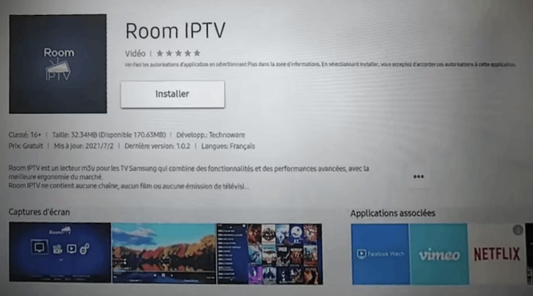 Room IPTV app